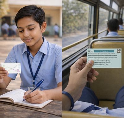 On the school bus. In a free period. Cards go everywhere.