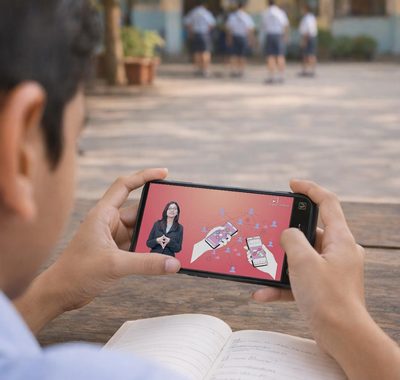 Scan the QR. The topic video plays. No internet needed.